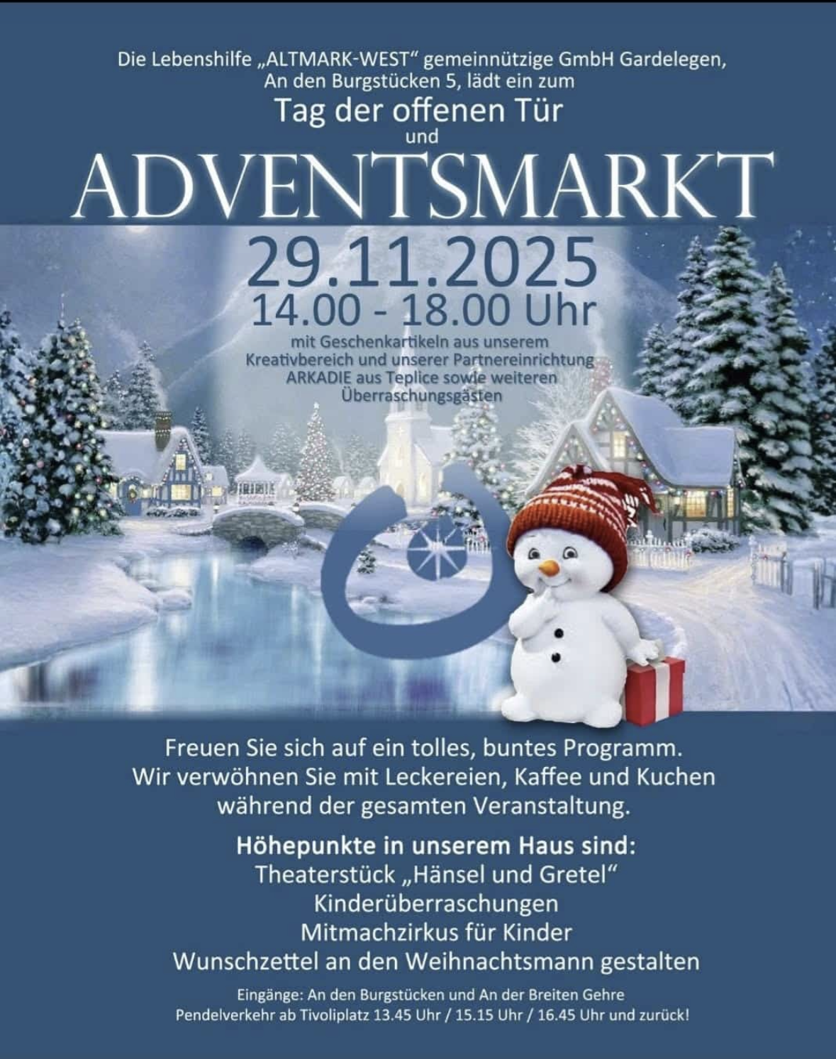 Účast na Adventním dobročinném bazaru v Gardelegenu