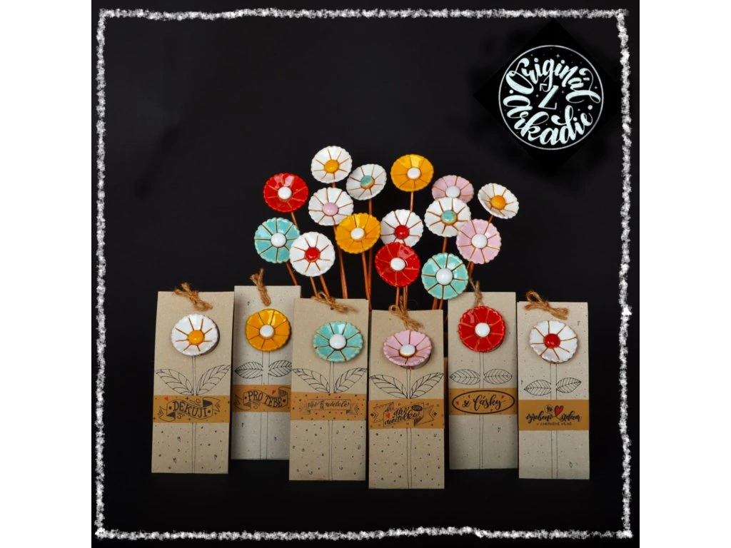 Květina na kartičce